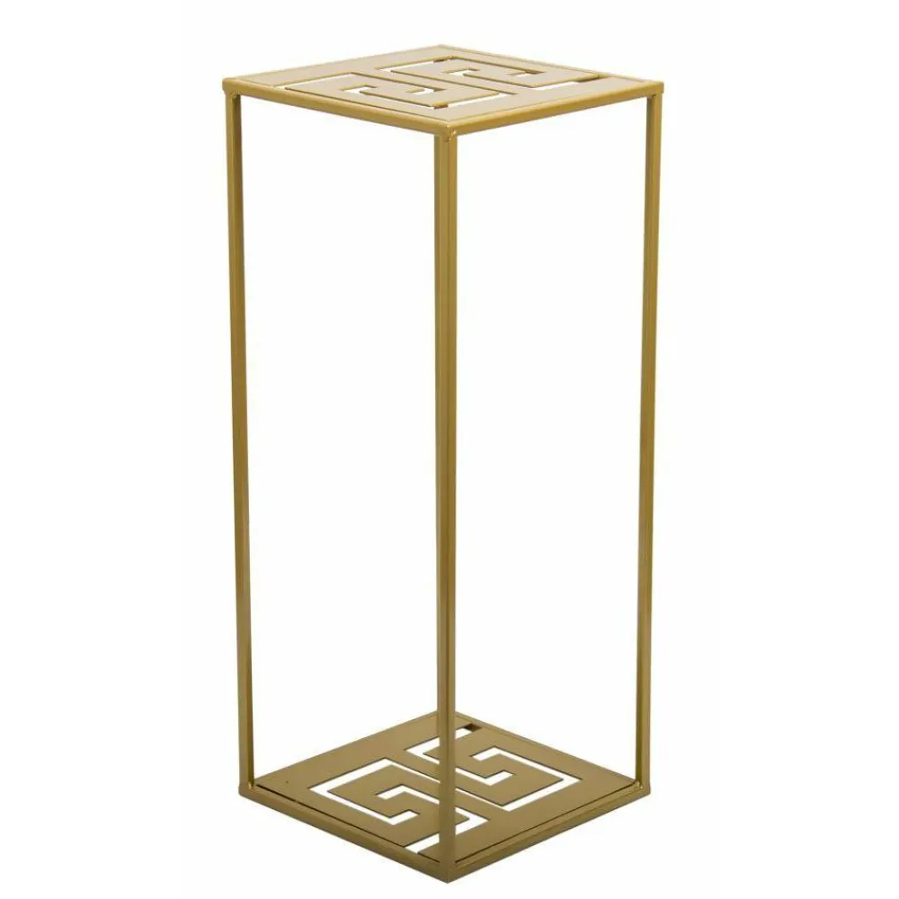 Nowoczesny stojący kwietnik 60 cm złoty * HowHomely