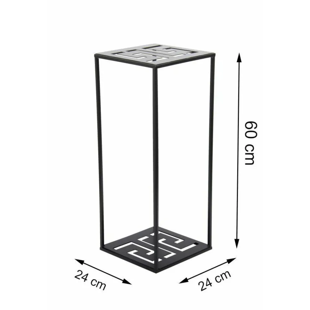 Nowoczesny stojący kwietnik czarny 60 cm LOFT * HowHomely Online