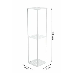 Nowoczesny stojący kwietnik 100 cm biały LOFT * HowHomely
