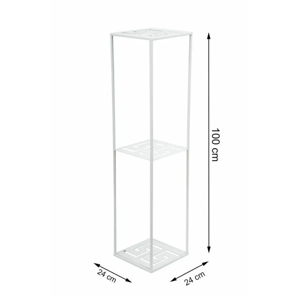 Nowoczesny stojący kwietnik 100 cm biały LOFT * HowHomely