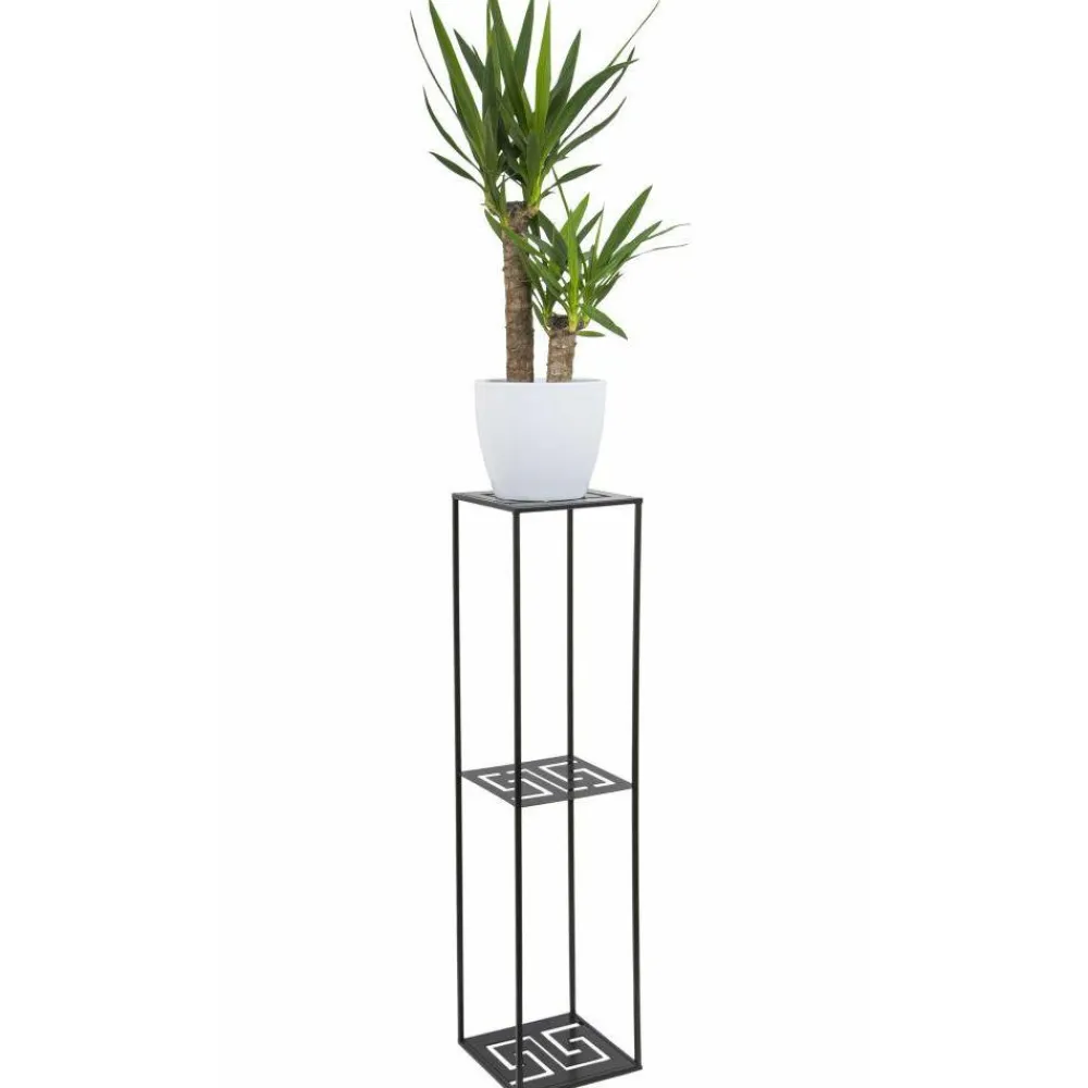Nowoczesny stojący kwietnik 100 cm czarny LOFT * HowHomely Online