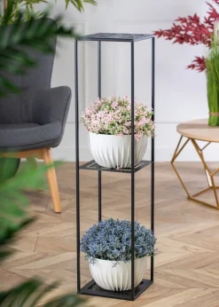 Nowoczesny stojący kwietnik 100 cm czarny LOFT * HowHomely Online