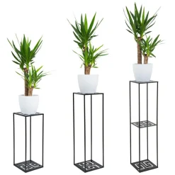 Nowoczesny stojący kwietnik 100 cm czarny LOFT * HowHomely Online