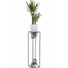 Nowoczesny stojący kwietnik 80 cm czarny LOFT * HowHomely Outlet
