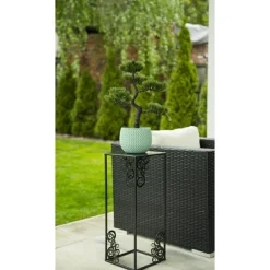 Nowoczesny stojący kwietnik 80 cm czarny LOFT * HowHomely Outlet