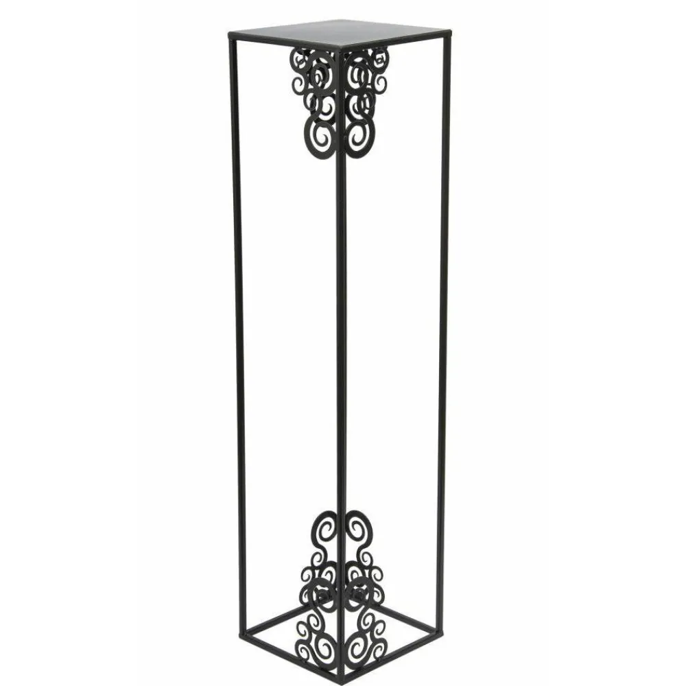Nowoczesny stojący kwietnik 80 cm czarny LOFT * HowHomely Outlet