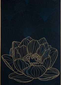 Obraz LOTOS8 53x73 cm złoty kwiat lotosu