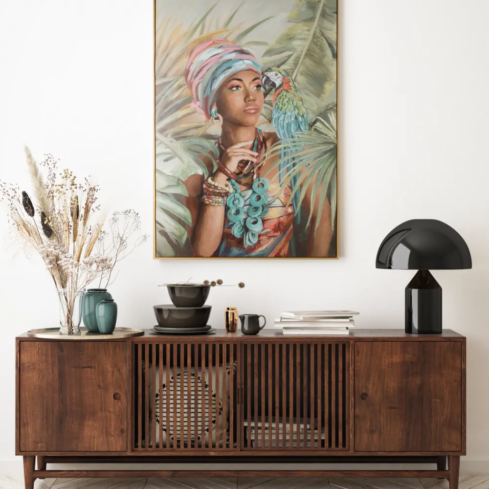 Obraz 574B 80x120 cm kobieta z papugą * EUROFIRANY B.B. Choczyńscy Sp.J. Sale