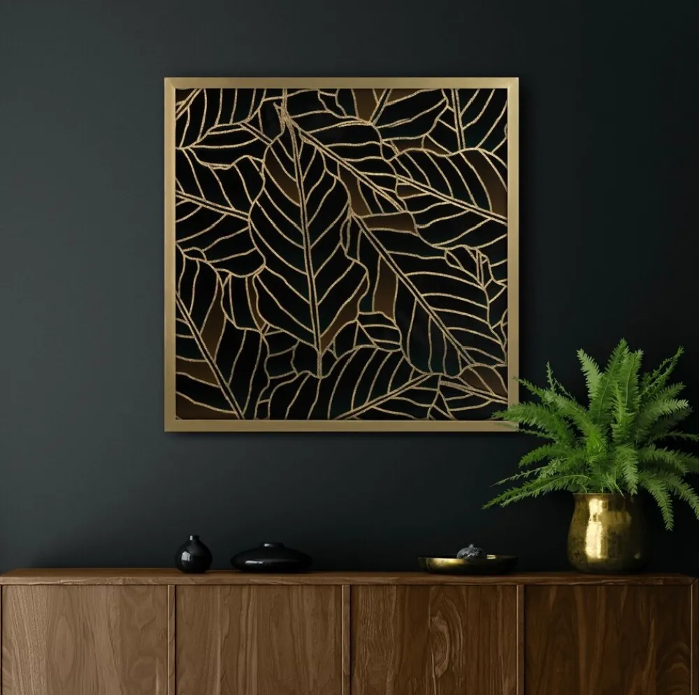 Obraz LILI1 53x53 cm złote liście * EUROFIRANY B.B. Choczyńscy Sp.J. Online
