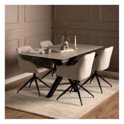 Obrotowe krzesło do jadalni Brooke beż * Actona Hot