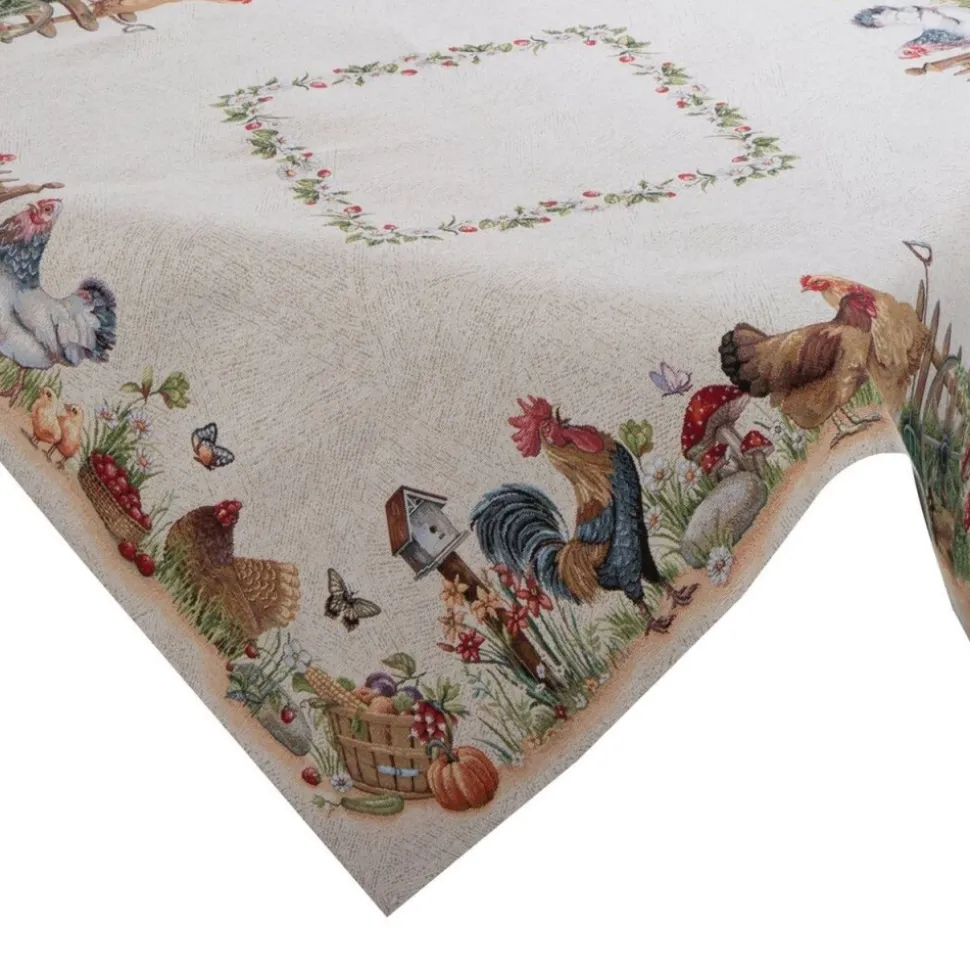 Obrus gobelinowy 1287/NAT 100x100 cm wiosenny