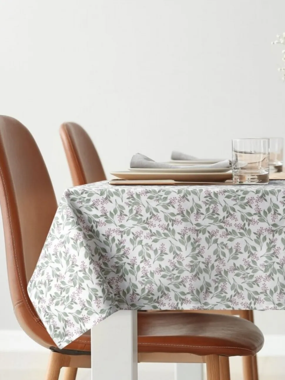 Obrus Grace 110x140 cm biało zielony