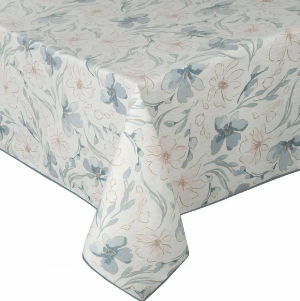 Obrus INES 10 145x260 cm naturalny kwiaty