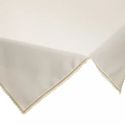 Obrus LACE 85x85 cm kremowy haftowane zdobienie