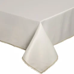 Obrus LACE 140x220 cm kremowy haftowane zdobienie