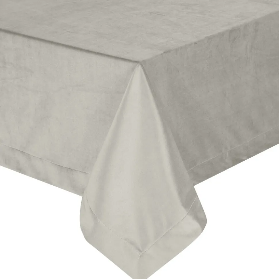 Obrus MELINDA 140x220 srebrny listwa