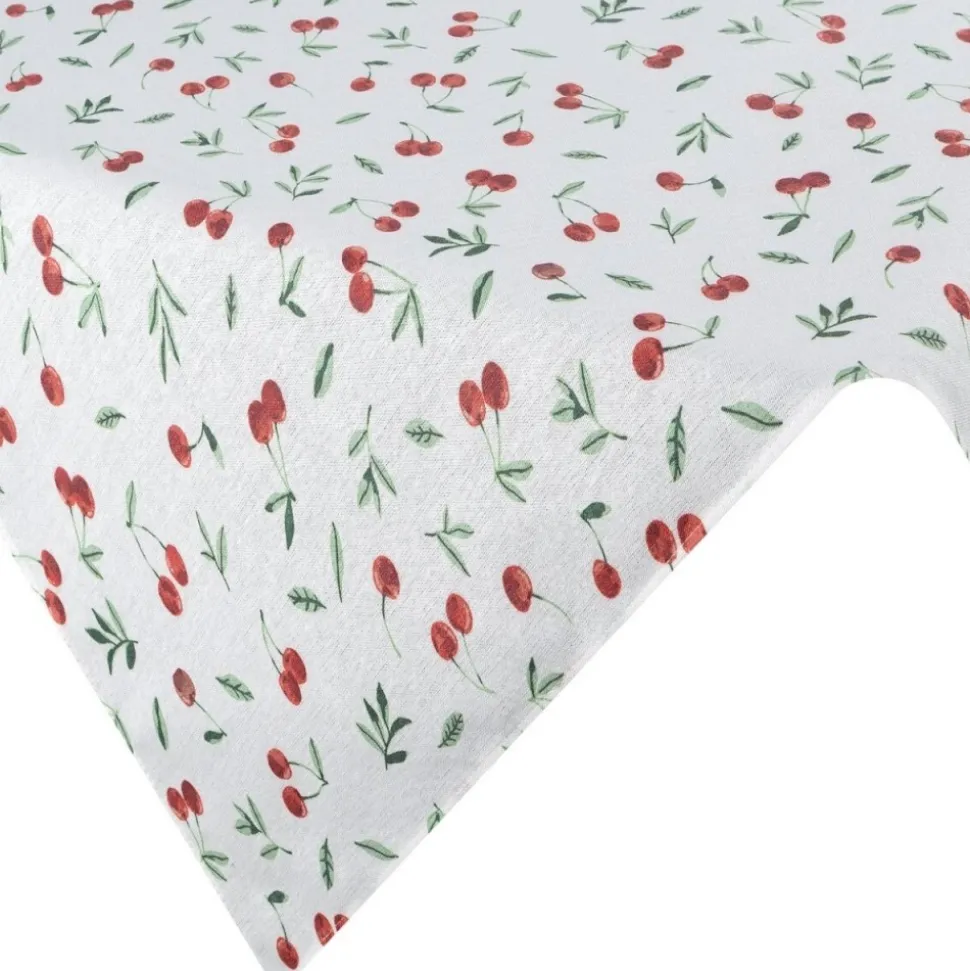 Obrus plamoodporny Cherry 140x180 cm biały