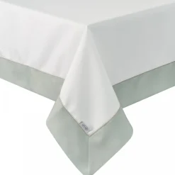Obrus SYLVIA 140x180 cm biały oliwkowa kryza
