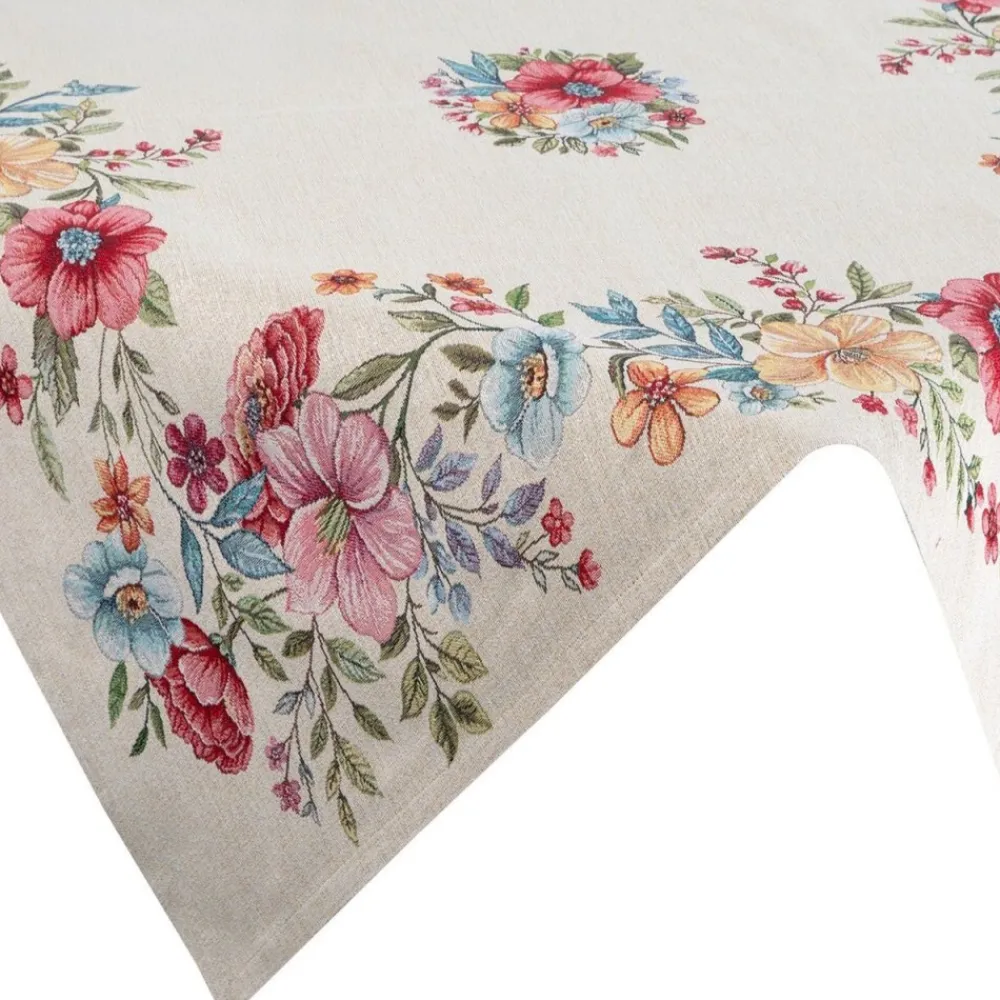 Obrus gobelinowy 1413/NAT 100x100 cm kwiaty * EUROFIRANY B.B. Choczyńscy Sp.J. Clearance