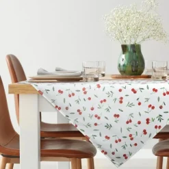 Obrus plamoodporny Cherry 110x140 cm biały * EUROFIRANY B.B. Choczyńscy Sp.J. Outlet