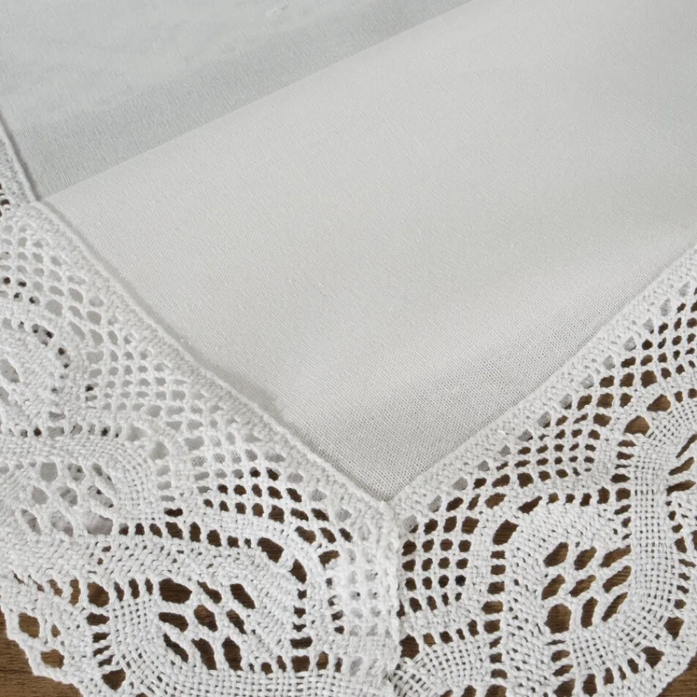 Obrus SUSAN 140X180 cm biały koronka * EUROFIRANY B.B. Choczyńscy Sp.J. Outlet