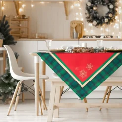 Obrus świąteczny CHERRY 85x85 cm kratka * EUROFIRANY B.B. Choczyńscy Sp.J. Outlet