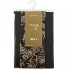 Obrus z bieżnikiem ANITA 1 140x220 cm czarny * EUROFIRANY B.B. Choczyńscy Sp.J. Discount