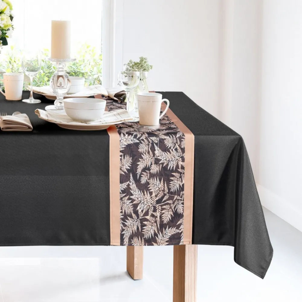 Obrus z bieżnikiem ANITA 1 140x180 cm czarny * EUROFIRANY B.B. Choczyńscy Sp.J. Outlet