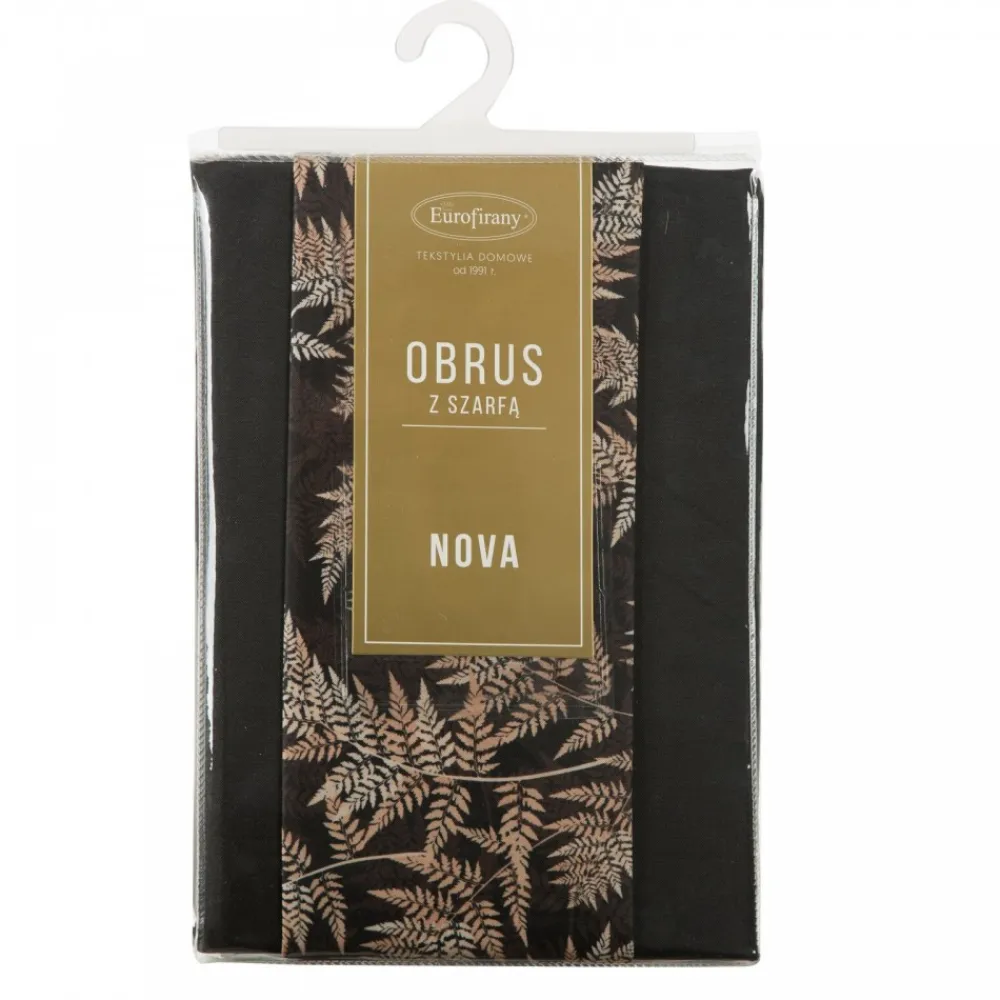 Obrus z bieżnikiem ANITA 1 140x180 cm czarny * EUROFIRANY B.B. Choczyńscy Sp.J. Outlet