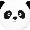 Okrągła biała poduszka Panda z uszami 3D