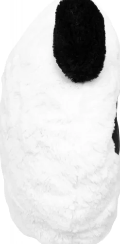 Okrągła biała poduszka Panda z uszami 3D