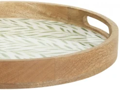 Okrągła taca 38 cm Inaya Olive Green
