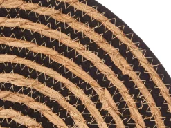 Okrągła podkładka 35 cm - juta i czarny sznurek * KINVARA Outlet