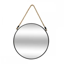 Okrągłe lustro ścienne na sznurze 38 cm * Atmosphera Outlet