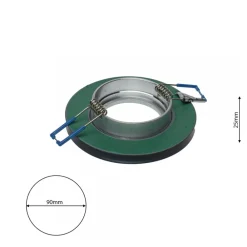 Okrągłe Oczko Sufitowe Podtynkowe Srebrne Szklane 1xGU10 9cm Bez Oprawki * Eko-light Discount