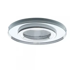Okrągłe Oczko Sufitowe Podtynkowe Srebrne Szklane 1xGU10 9cm Bez Oprawki * Eko-light Discount