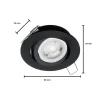 Okrągłe Oczko Sufitowe Podtynkowe Regulowane Białe 1xGU10 8,3cm IP20 Bez Oprawki * Eko-light Sale