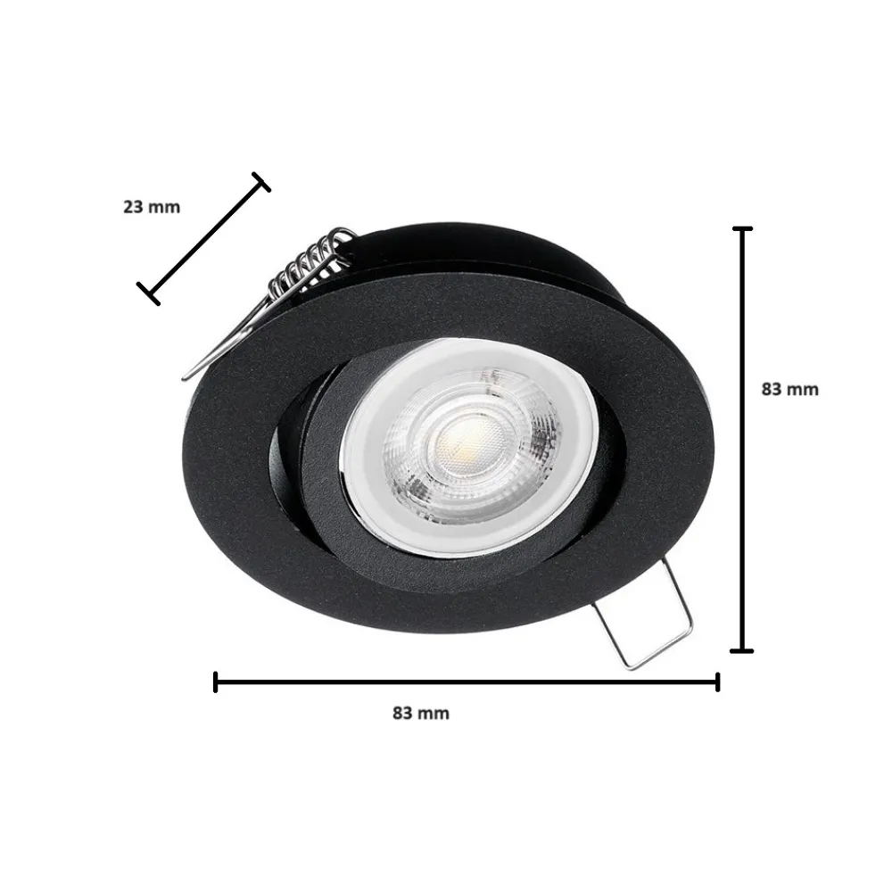 Okrągłe Oczko Sufitowe Podtynkowe Regulowane Białe 1xGU10 8,3cm IP20 Bez Oprawki * Eko-light Sale