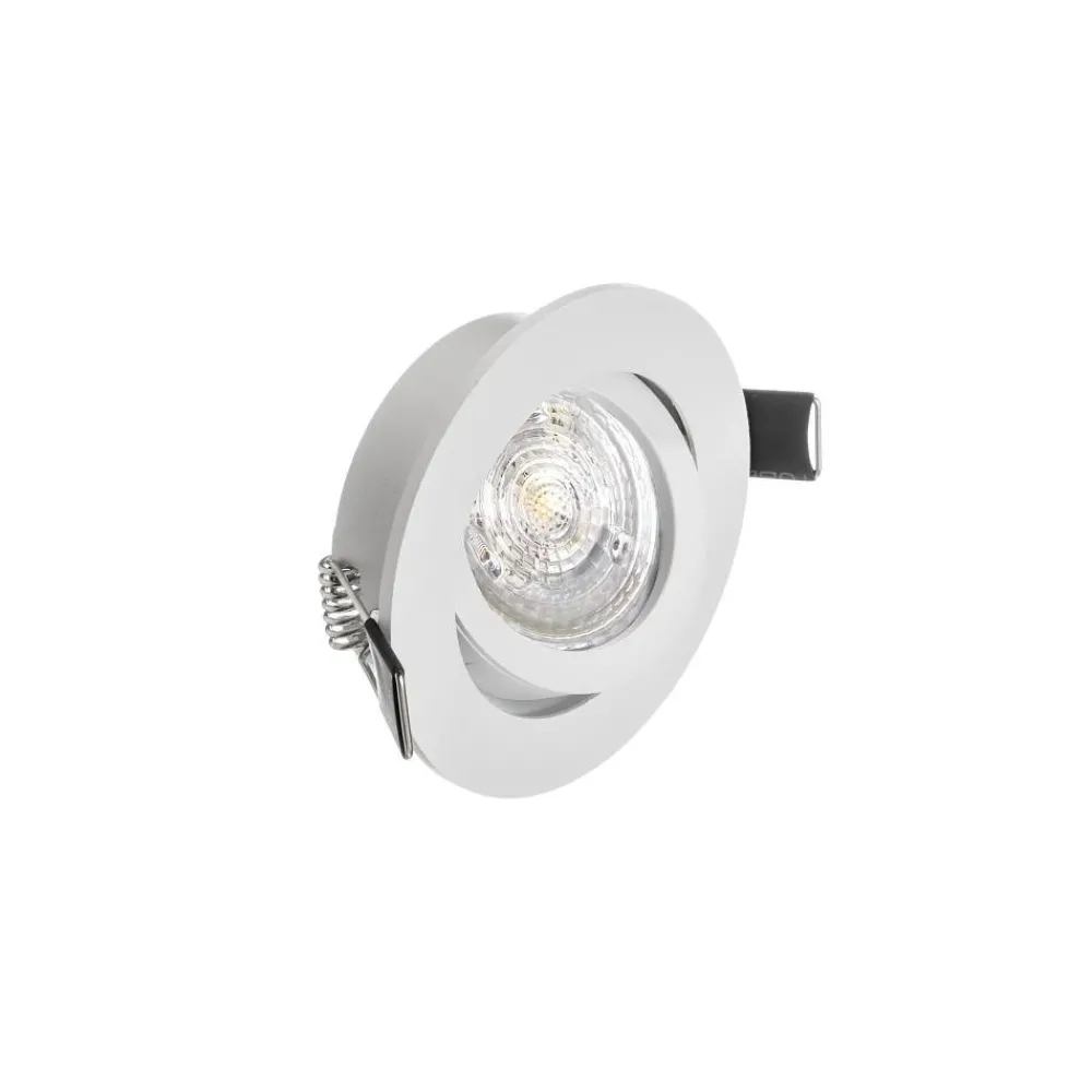 Okrągłe Oczko Sufitowe Podtynkowe Regulowane Białe 1xGU10 8,3cm IP20 Bez Oprawki * Eko-light Sale