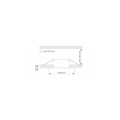 Okrągłe Oczko Sufitowe Podtynkowe Białe 1xGU10 8,5cm IP44 Bez Oprawki * Eko-light New