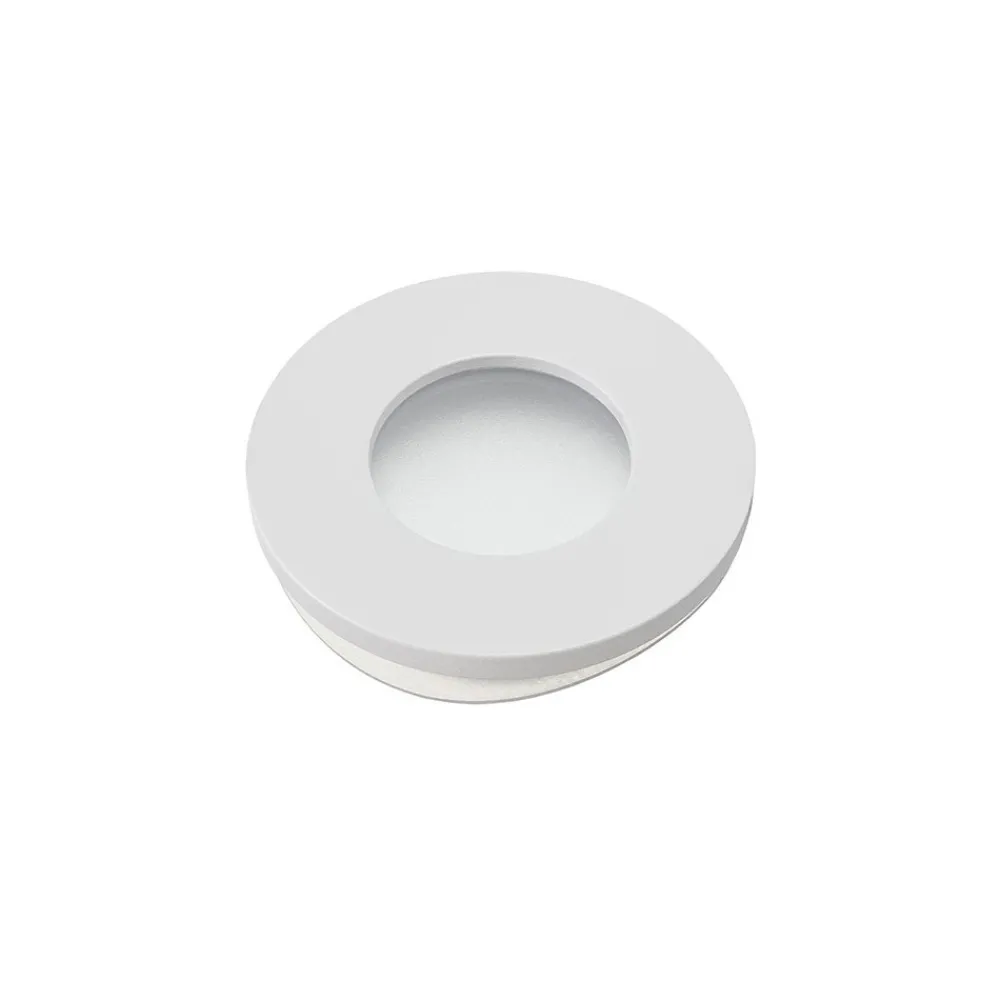 Okrągłe Oczko Sufitowe Podtynkowe Białe 1xGU10 8,5cm IP44 Bez Oprawki * Eko-light New
