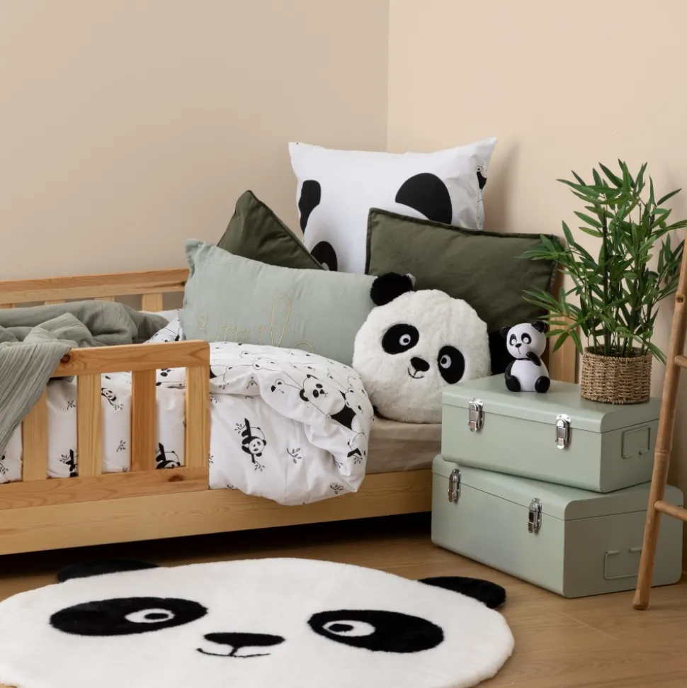 Okrągły dywan 100 cm biały Panda