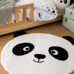 Okrągły dywan 100 cm biały Panda