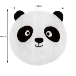 Okrągły dywan 100 cm biały Panda