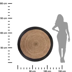 Okrągły dywan jutowy 120 cm
