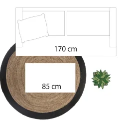Okrągły dywan jutowy 120 cm