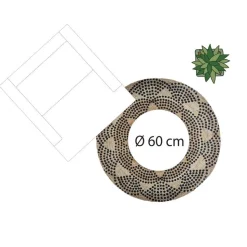Okrągły dywan jutowy 120 cm wzór 2