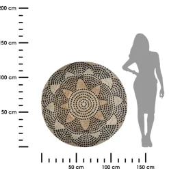 Okrągły dywan jutowy 120 cm wzór 2