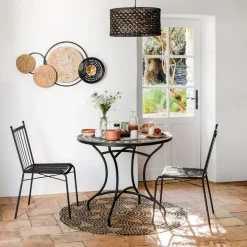 Okrągły dywan jutowy 120 cm wzór 2