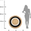 Okrągły dywan jutowy boho 90 cm